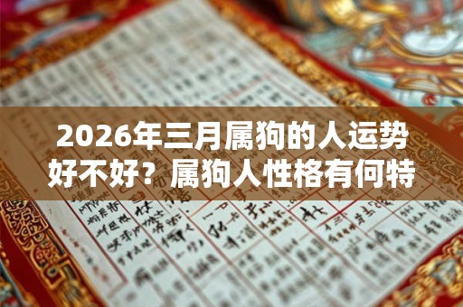 2026年三月属狗的人运势好不好？属狗人性格有何特征？