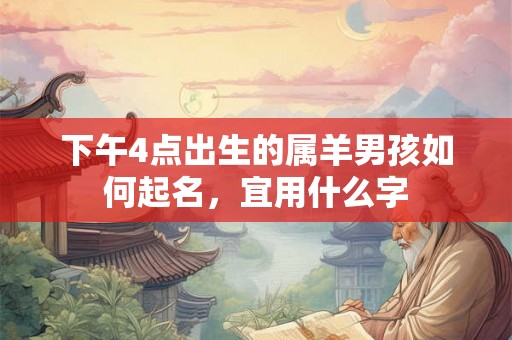 下午4点出生的属羊男孩如何起名,宜用什么字 下午4点出生的属羊男孩如何起名,宜用什么字