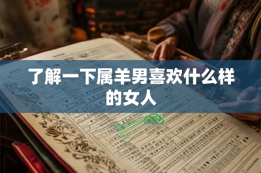 了解一下属羊男喜欢什么样的女人