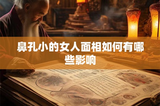 鼻孔小的女人面相如何有哪些影响
