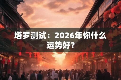 塔罗测试：2026年你什么运势好？
