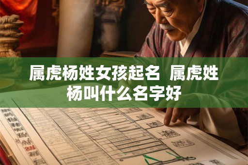 属虎杨姓女孩起名  属虎姓杨叫什么名字好