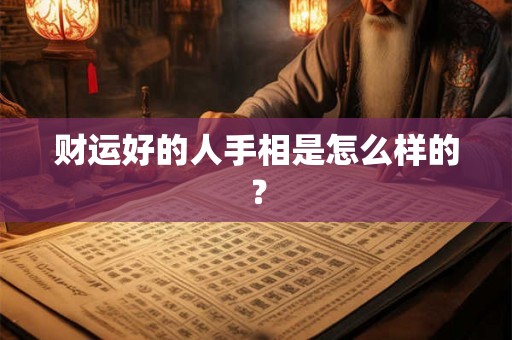 财运好的人手相是怎么样的？