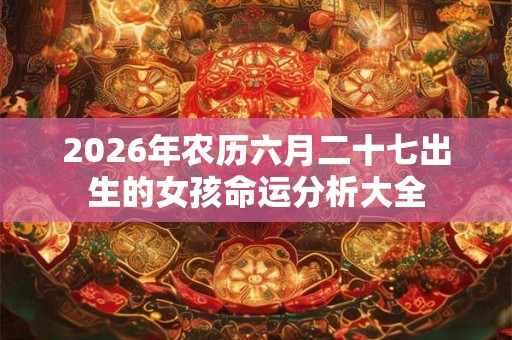 2026年农历六月二十七出生的女孩命运分析大全 2026年农历六月二十七出生的女孩命运分析大全
