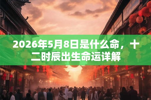 2026年5月8日是什么命，十二时辰出生命运详解