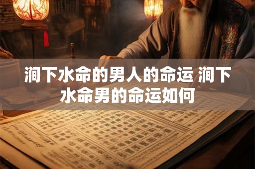 涧下水命的男人的命运 涧下水命男的命运如何
