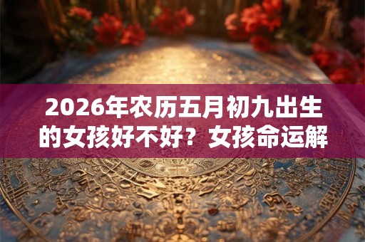 2026年农历五月初九出生的女孩好不好？女孩命运解析大全