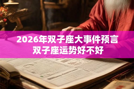 2026年双子座大事件预言 双子座运势好不好 2026年双子座大事件预言 双子座运势好不好
