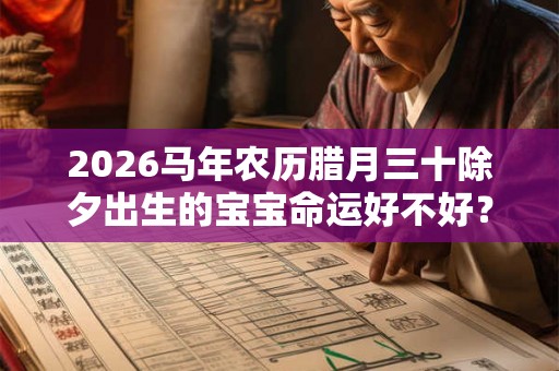2026马年农历腊月三十除夕出生的宝宝命运好不好？