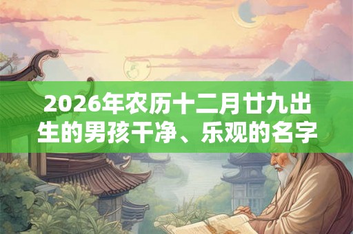 2026年农历十二月廿九出生的男孩干净、乐观的名字集锦 2026年农历十二月廿九出生的男孩干净、乐观的名字集锦