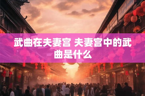 武曲在夫妻宫 夫妻宫中的武曲是什么