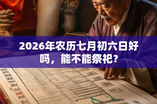 2026年农历七月初六日好吗，能不能祭祀？
