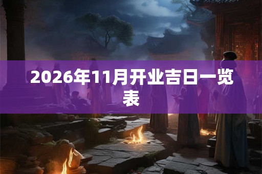 2026年11月开业吉日一览表