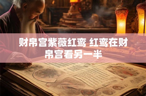 财帛宫紫薇红鸾 红鸾在财帛宫看另一半