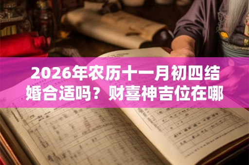 2026年农历十一月初四结婚合适吗？财喜神吉位在哪？