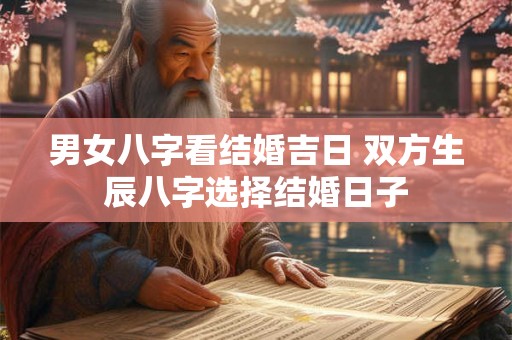 男女八字看结婚吉日 双方生辰八字选择结婚日子