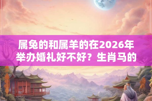属兔的和属羊的在2026年举办婚礼好不好？生肖马的命理知识