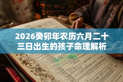 2026癸卯年农历六月二十三日出生的孩子命理解析 2026癸卯年农历六月二十三日出生的孩子命理解析