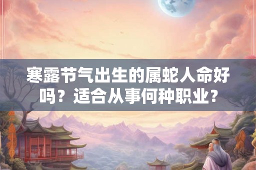 寒露节气出生的属蛇人命好吗?适合从事何种职业? 寒露节气出生的属蛇人命好吗?适合从事何种职业?