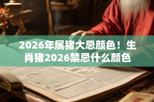 2026年属猪大忌颜色！生肖猪2026禁忌什么颜色