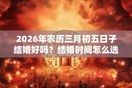 2026年农历三月初五日子结婚好吗?结婚时间怎么选? 2026年农历三月初五日子结婚好吗?结婚时间怎么选?