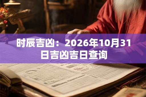 时辰吉凶:2026年10月31日吉凶吉日查询 时辰吉凶:2026年10月31日吉凶吉日查询