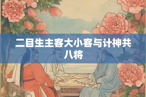 二目生主客大小客与计神共八将