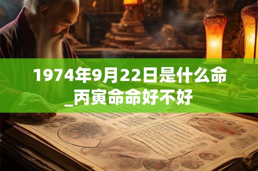 1974年9月22日是什么命_丙寅命命好不好