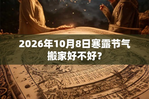2026年10月8日寒露节气搬家好不好？
