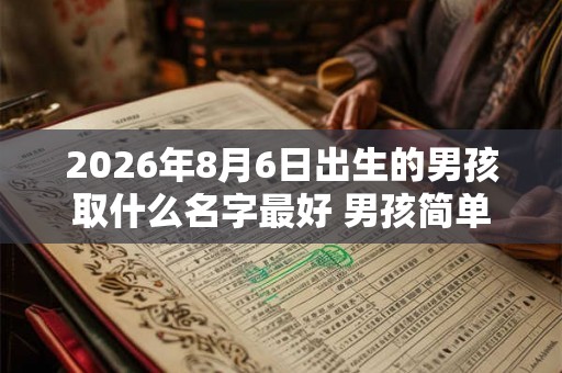 2026年8月6日出生的男孩取什么名字最好 男孩简单大气的名字大全
