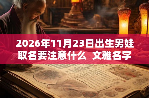 2026年11月23日出生男娃取名要注意什么 文雅名字解析 2026年11月23日出生男娃取名要注意什么 文雅名字解析