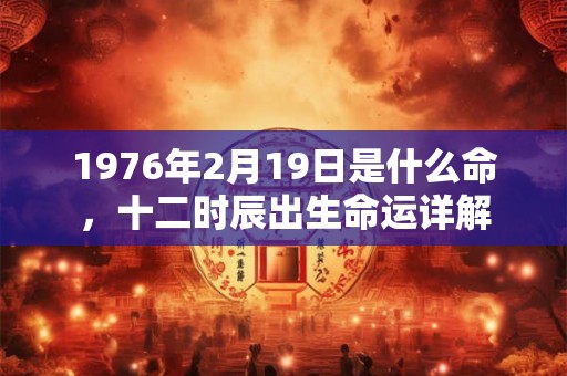 1976年2月19日是什么命,十二时辰出生命运详解 1976年2月19日是什么命,十二时辰出生命运详解