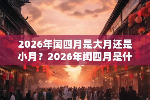2026年闰四月是大月还是小月？2026年闰四月是什么月？