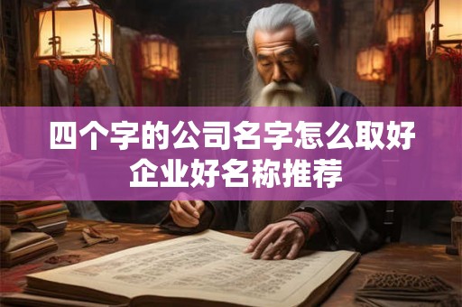 四个字的公司名字怎么取好 企业好名称推荐
