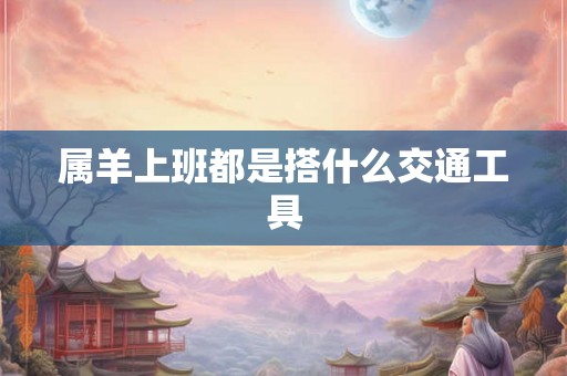 属羊上班都是搭什么交通工具