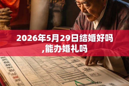 2026年5月29日结婚好吗,能办婚礼吗