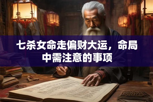 七杀女命走偏财大运,命局中需注意的事项 七杀女命走偏财大运,命局中需注意的事项