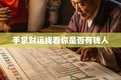 手掌财运线看你是否有钱人