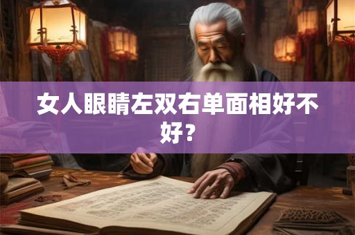 女人眼睛左双右单面相好不好？