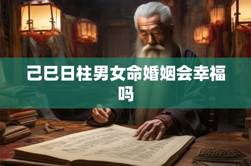 己巳日柱男女命婚姻会幸福吗