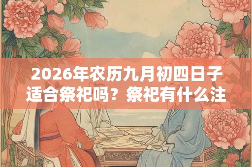 2026年农历九月初四日子适合祭祀吗？祭祀有什么注意事项？