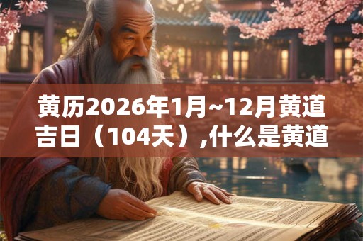黄历2026年1月~12月黄道吉日（104天）,什么是黄道吉日