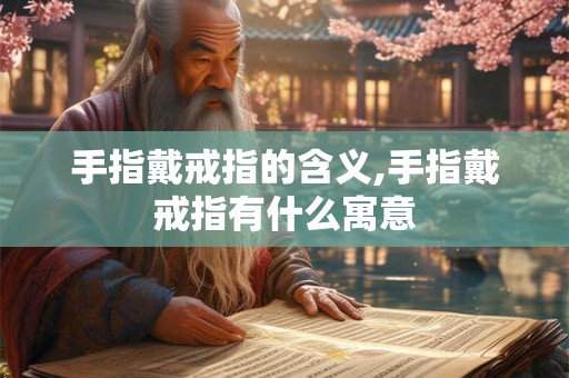 手指戴戒指的含义,手指戴戒指有什么寓意