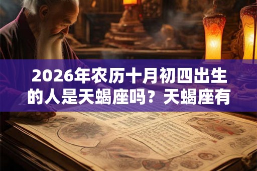 2026年农历十月初四出生的人是天蝎座吗？天蝎座有什么神话传说？