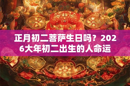 正月初二菩萨生日吗？2026大年初二出生的人命运