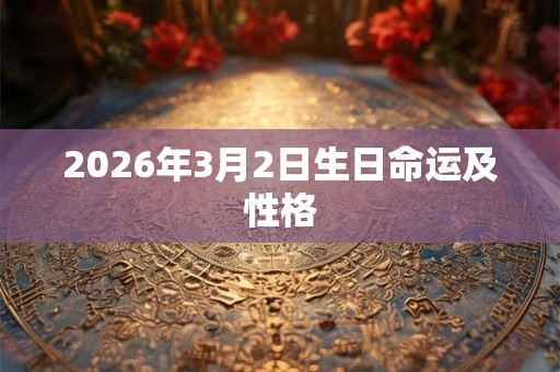 2026年3月2日生日命运及性格
