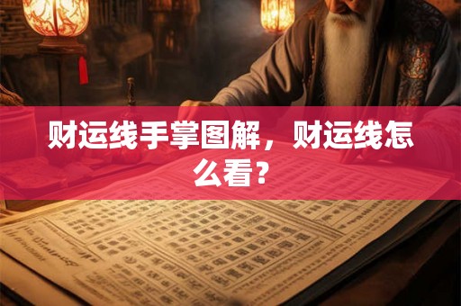财运线手掌图解，财运线怎么看？