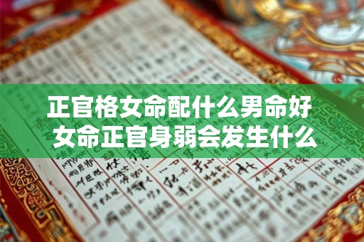 正官格女命配什么男命好 女命正官身弱会发生什么 正官格女命配什么男命好 女命正官身弱会发生什么