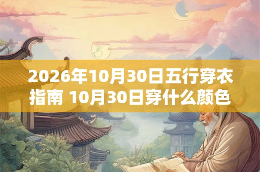 2026年10月30日五行穿衣指南 10月30日穿什么颜色衣服