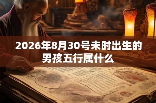 2026年8月30号未时出生的男孩五行属什么